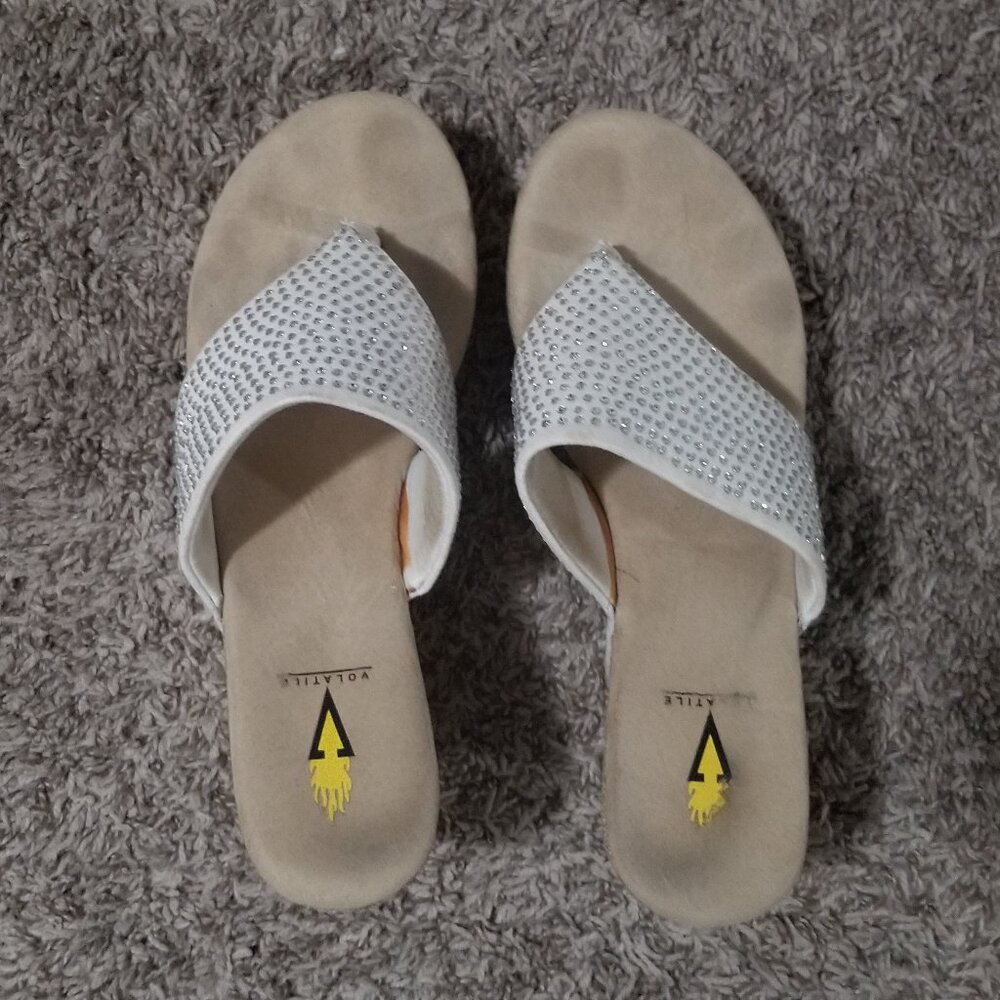 Good Condition Volatile Sequin Platform Flip Flop… - image 1